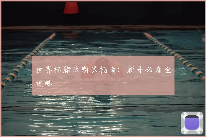 世界杯赌注购买指南:新手必看全攻略